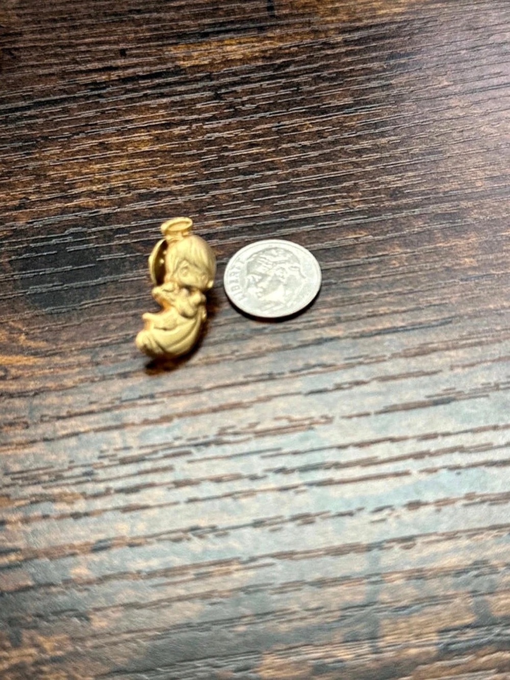 Precious Moments Gold-Tone Angel Lapel Pin